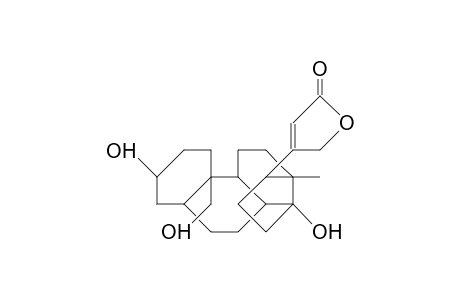 3.beta.-14,19-Trihydroxy-5.alpha.-card-20(22)-enolide, (coroglaucigenin)