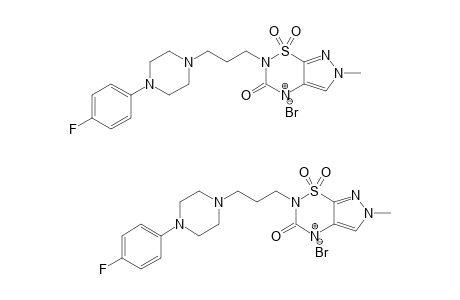 2-[3-[1-[4-(4-FLUOROPHENYL)-PIPERAZINYL]]-PROPYL]-6-METHYL-4,6-DIHYDROPYRAZOLO-[4,3-E]-[1,2,4]-THIADIAZIN-3(4H)-ONE-1,1-DIOXIDE-MONO-HYDROBROMIDE