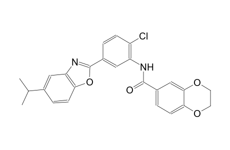 N-[2-chloro-5-(5-isopropyl-1,3-benzoxazol-2-yl)phenyl]-2,3-dihydro-1,4-benzodioxin-6-carboxamide