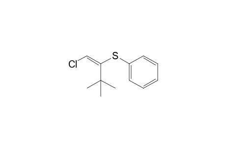 2-t-Butyl-2-phenylthiovinyl chloride