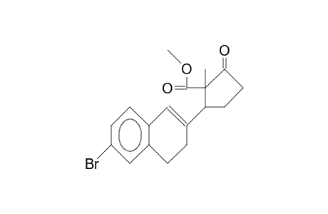 2-(Carbomethoxy)-2-methyl-3(R)-(3-bromo-5,6-dihydro-napht-7-yl)-cyclopentanone