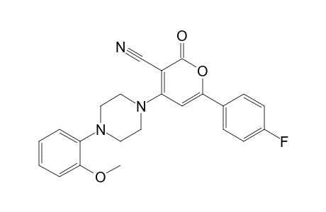 6-(4-fluorophenyl)-2-keto-4-[4-(2-methoxyphenyl)piperazino]pyran-3-carbonitrile