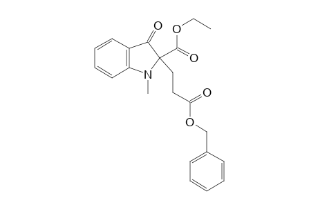 2-[3-(benzyloxy)-3-keto-propyl]-3-keto-1-methyl-indoline-2-carboxylic acid ethyl ester
