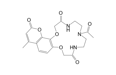 7-Acetyl-16-methyl-5,6,7,8,9,10-hexahydro-2H,18Hchromeno[7,8-b][1,4,7,10,13]dioxatriazacyclopentadecine-3,11,18(4H,12H)-trione