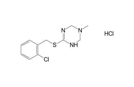 6-[(o-chlorobenzyl)thio]-3-methyl-1,2,3,4-tetrahydro-s-triazine, monohydrochloride
