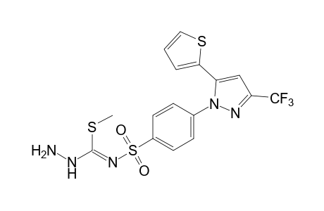 N-{{p-[5-(2-thienyl)-3-(trifluoromethyl)pyrazol-1-yl]phenyl}sulfonyl}thiocarbazimidic acid, methyl ester