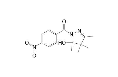 (4-nitrophenyl)-(3,4,4,5-tetramethyl-5-oxidanyl-pyrazol-1-yl)methanone
