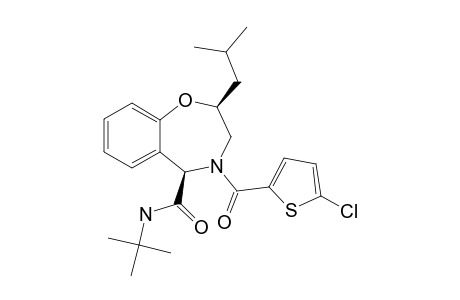 N-(TERT.-BUTYL)-4-(5-CHLOROTHIOPHENE-2-CARBONYL)-2-ISOBUTYL-2,3,4,5-TETRAHYDROBENZO-[F]-[1,4]-OXAZEPINE-5-CARBOXAMIDE