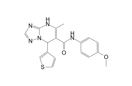 N-(4-methoxyphenyl)-5-methyl-7-(3-thienyl)-4,7-dihydro[1,2,4]triazolo[1,5-a]pyrimidine-6-carboxamide