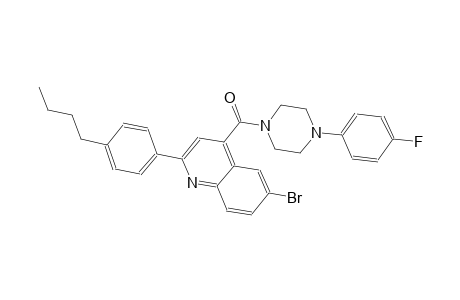 6-bromo-2-(4-butylphenyl)-4-{[4-(4-fluorophenyl)-1-piperazinyl]carbonyl}quinoline