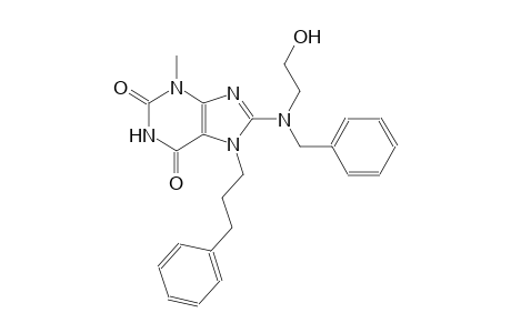 8-[benzyl(2-hydroxyethyl)amino]-3-methyl-7-(3-phenylpropyl)-3,7-dihydro-1H-purine-2,6-dione