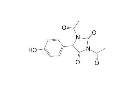 2,4-Imidazolidinedione, 1,3-diacetyl-5-(4-hydroxyphenyl)-, (.+-.)-