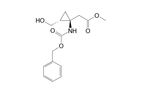 Methyl 2-{2'-(hydroxymethyl)-1'-N-[(benzyloxycarbonyl)amino]cyclopropyl}-acetate