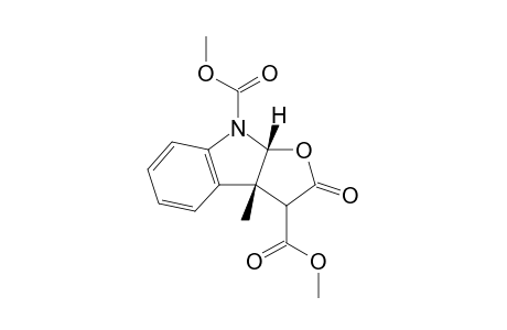 cis-(+-)-Dimethyl 3a-methyl-2-oxo-3,3a,8,8a-tetrahydro-2H-furo[2,3-b]indole-3,8-dicarboxylate