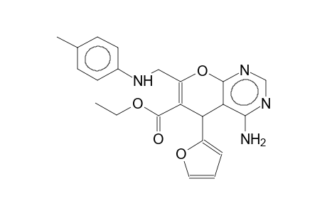 4-AMINO-6-ETHOXYCARBONYL-5-(2-FURYL)-7-(PARA-TOLUIDINOMETHYL)-4H-PYRANO[2,3-D]PYRIMIDINE