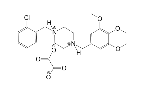 1-(2-chlorobenzyl)-4-(3,4,5-trimethoxybenzyl)piperazinediium oxalate