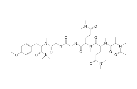 L-Tyrosinamide, N-acetyl-N-methyl-L-alanyl-N,N,N2-trimethyl-L-glutaminyl-N,N,N2-trimethyl-L-glutaminyl-N-methylglycyl-N-methylglycyl-N,N,N.alpha.,O-tetram ethyl-
