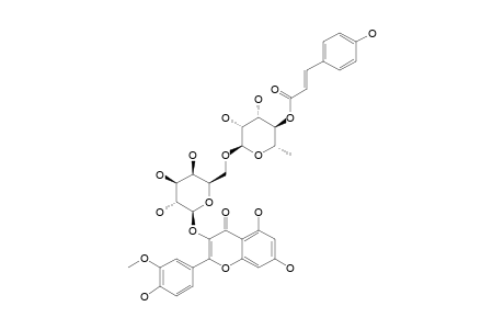 ISORHAMNETIN-3-O-[4'''-PARA-COUMAROYL-ALPHA-RHAMNOPYRANOSYL-(1->6)-BETA-GALACTOPYRANOSIDE]