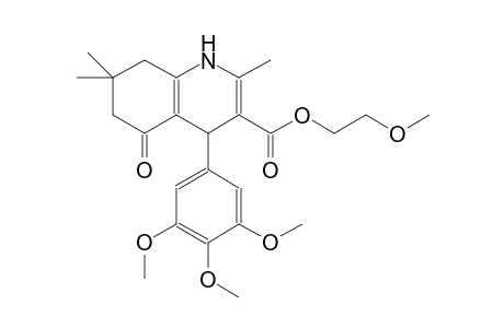 2-methoxyethyl 2,7,7-trimethyl-5-oxo-4-(3,4,5-trimethoxyphenyl)-1,4,5,6,7,8-hexahydro-3-quinolinecarboxylate