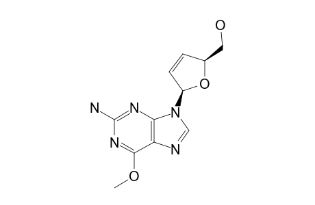 2-AMINO-9-(2,3-DIDEOXY-BETA-D-GLYCERO-PENT-2-ENOFURANOSYL)-6-METHOXYPURINE