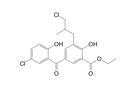 Ethyl 3-(3-chloro-2-methylpropyl)-2-hydroxy-5-(2-hydroxy-5-chlorobenzoyl)benzoate