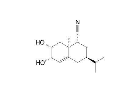 cis-(6S,7R)-Diydroxy-(3R)-isopropyl-(8aS)-methyl-1,2,3,4,6,7,8,8a-octahydronaphthalene-(1R)-carbonitrile
