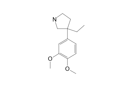 3-(3',4'-DIMETHOXY-PHENYL)-3-ETHYL-PYRROLIDINE