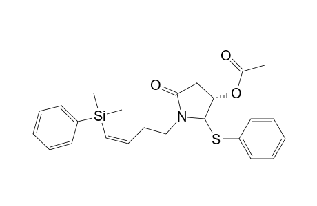 2-Pyrrolidinone, 4-(acetyloxy)-1-[4-(dimethylphenylsilyl)-3-butenyl]-5-(phenylthio)-, [4S-[1(Z),4.alpha.,5.beta.]]-