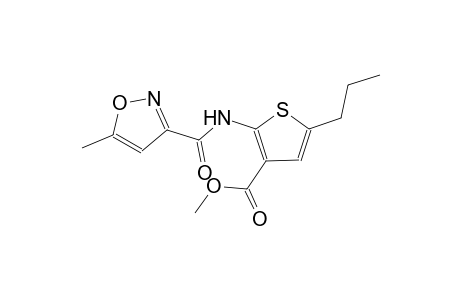 methyl 2-{[(5-methyl-3-isoxazolyl)carbonyl]amino}-5-propyl-3-thiophenecarboxylate
