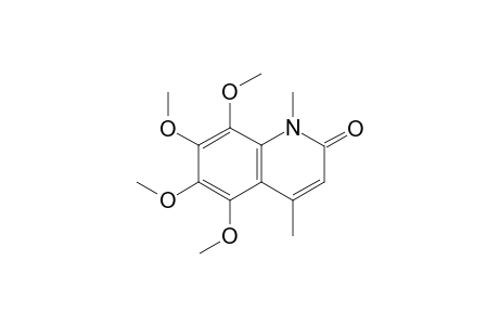 5,6,7,8-Tetramethoxy-1,4-dimethylquinolin-2(1H)-one