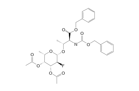 L-THREONINE-N-[(PHENYLMETHOXY)-CARBONYL]-O-(3,4-DI-O-ACETYL-2-DEOXY-2-FLUORO-ALPHA-L-FUCOPYRANOSYL)-PHENYLMETHYLESTER