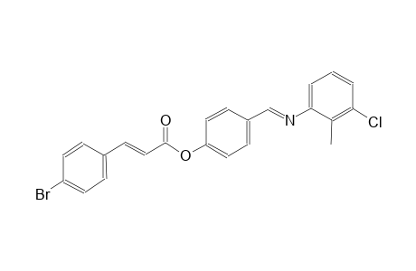 2-propenoic acid, 3-(4-bromophenyl)-, 4-[(E)-[(3-chloro-2-methylphenyl)imino]methyl]phenyl ester, (2E)-
