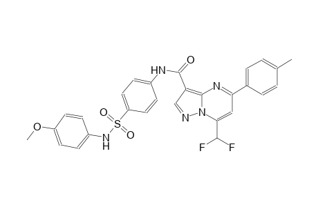 7-(difluoromethyl)-N-{4-[(4-methoxyanilino)sulfonyl]phenyl}-5-(4-methylphenyl)pyrazolo[1,5-a]pyrimidine-3-carboxamide