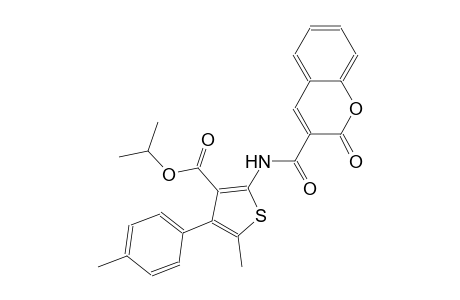 isopropyl 5-methyl-4-(4-methylphenyl)-2-{[(2-oxo-2H-chromen-3-yl)carbonyl]amino}-3-thiophenecarboxylate