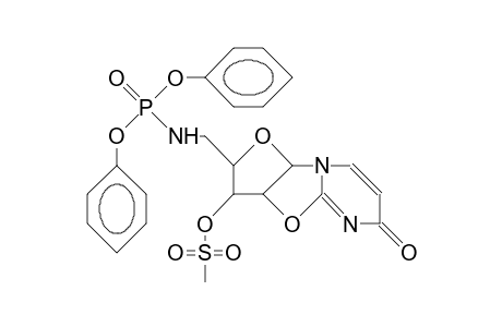 2,2'-Anhydro-1-(5-deoxy-5-diphenylphosphoramido-3-O-methylsulfonyl-B-D-arabinofuranosyl)-uracil