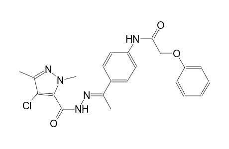 N-(4-{(1E)-N-[(4-chloro-1,3-dimethyl-1H-pyrazol-5-yl)carbonyl]ethanehydrazonoyl}phenyl)-2-phenoxyacetamide