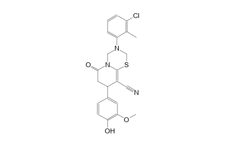 2H,6H-pyrido[2,1-b][1,3,5]thiadiazine-9-carbonitrile, 3-(3-chloro-2-methylphenyl)-3,4,7,8-tetrahydro-8-(4-hydroxy-3-methoxyphenyl)-6-oxo-