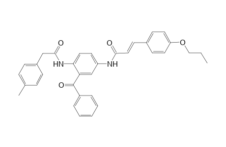 (E)-N-[3-benzoyl-4-[[2-(4-methylphenyl)-1-oxoethyl]amino]phenyl]-3-(4-propoxyphenyl)-2-propenamide