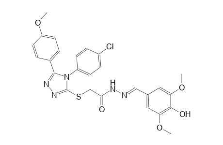 2-{[4-(4-chlorophenyl)-5-(4-methoxyphenyl)-4H-1,2,4-triazol-3-yl]sulfanyl}-N'-[(E)-(4-hydroxy-3,5-dimethoxyphenyl)methylidene]acetohydrazide