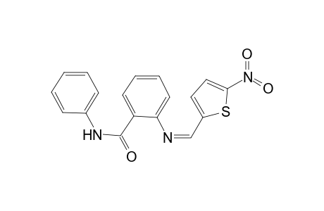 2-([(Z)-(5-Nitro-2-thienyl)methylidene]amino)-N-phenylbenzamide
