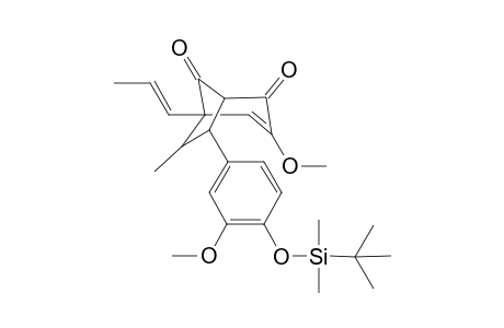 (+-)-(6-endo-7-exo)-7-[4-[(tert-Butyldimethylsilyl)oxy]-3-methoxyphenyl]-3-methoxy-6-methyl-5-(2-propenyl)bicyclo[3.2.1]oct-3-ene-2,8-dione
