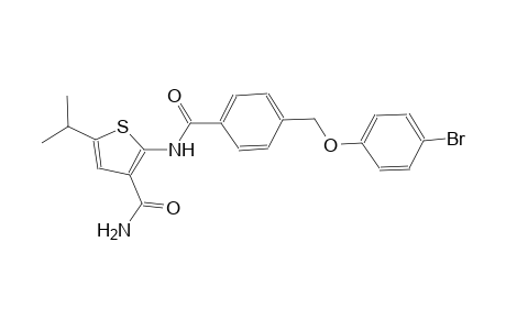 2-({4-[(4-bromophenoxy)methyl]benzoyl}amino)-5-isopropyl-3-thiophenecarboxamide