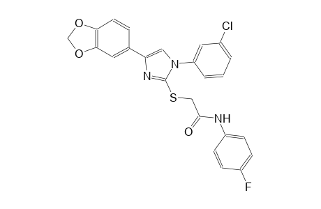 acetamide, 2-[[4-(1,3-benzodioxol-5-yl)-1-(3-chlorophenyl)-1H-imidazol-2-yl]thio]-N-(4-fluorophenyl)-