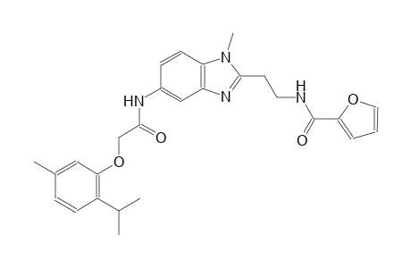 N-[2-(5-{[(2-isopropyl-5-methylphenoxy)acetyl]amino}-1-methyl-1H-benzimidazol-2-yl)ethyl]-2-furamide