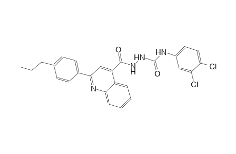 N-(3,4-dichlorophenyl)-2-{[2-(4-propylphenyl)-4-quinolinyl]carbonyl}hydrazinecarboxamide