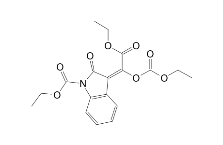 (E)-3-(Ethoxycarbonylethoxycarbonyloxymethylene)-2-oxo-2,3-dihydro-indole-1-carboxylic acid ethyl ester