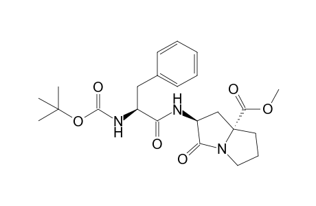Methyl (2S,7aR)-2-({(2S)-2-[(tert-Butoxycarbonyl)amino]-3-phenylpropanoyl}amino)-3-oxotetrahydro-1H-pyrrolizine-7a(5H)-carboxylate