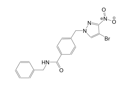 N-benzyl-4-[(4-bromo-3-nitro-1H-pyrazol-1-yl)methyl]benzamide