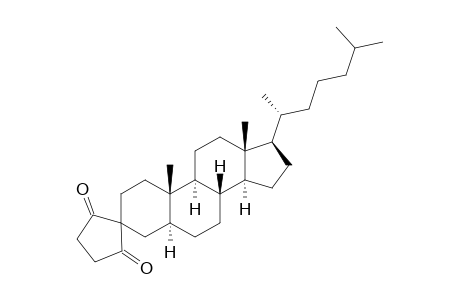 Spiro[5-.alpha.-Cholestane-3,2'-cyclopentane]-1,3-dione