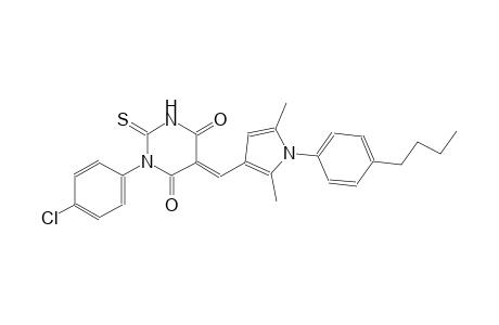 (5E)-5-{[1-(4-butylphenyl)-2,5-dimethyl-1H-pyrrol-3-yl]methylene}-1-(4-chlorophenyl)-2-thioxodihydro-4,6(1H,5H)-pyrimidinedione